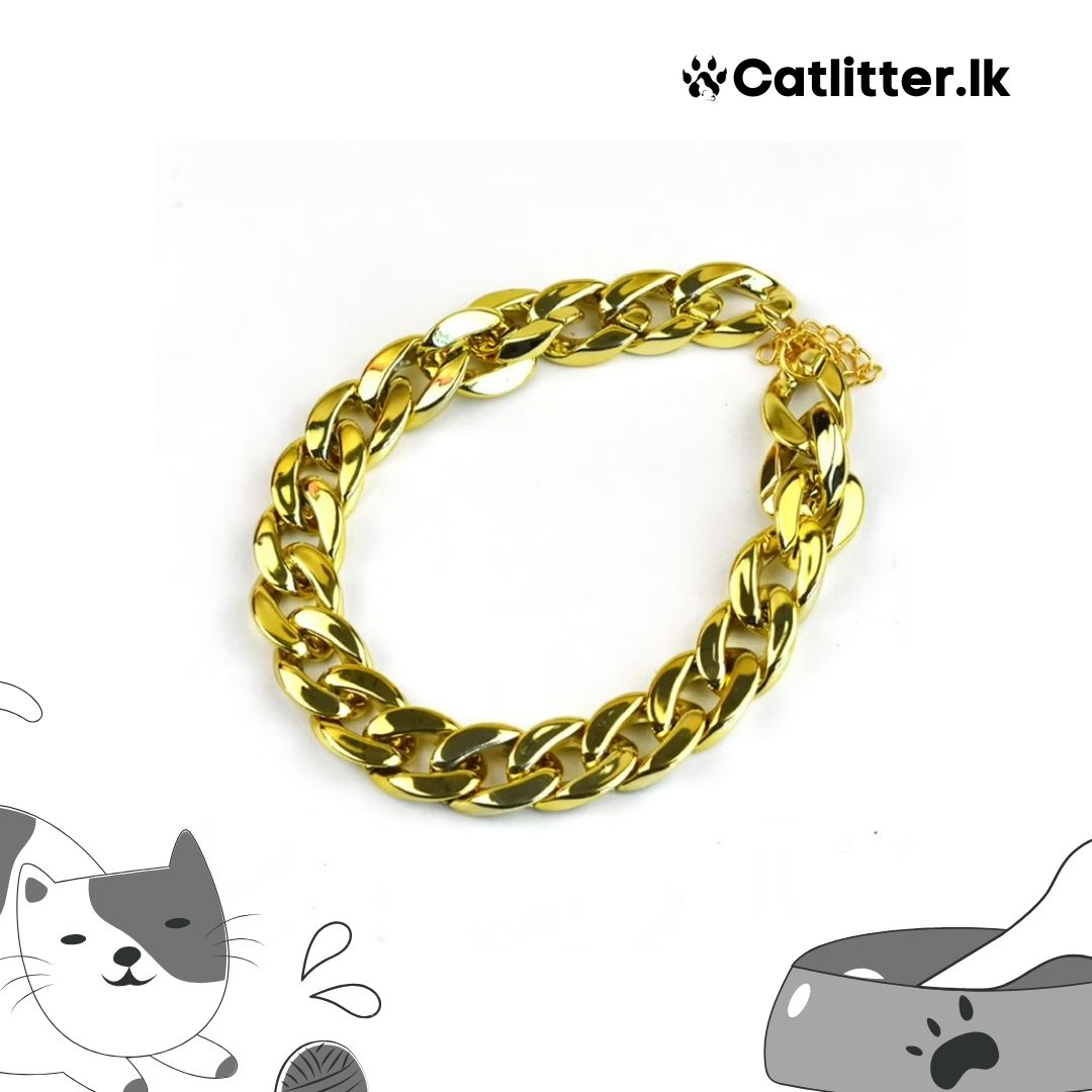 Dog Chain Gold Necklace Chain (Plastic Meterial)