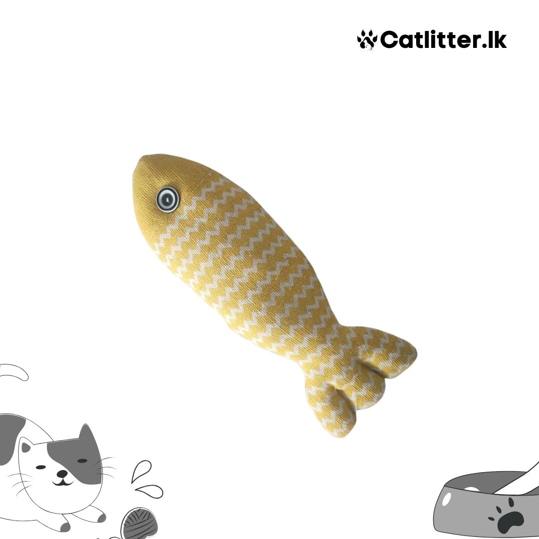 Fish Shaped Catnip Chewing Toy For Cats (Y)