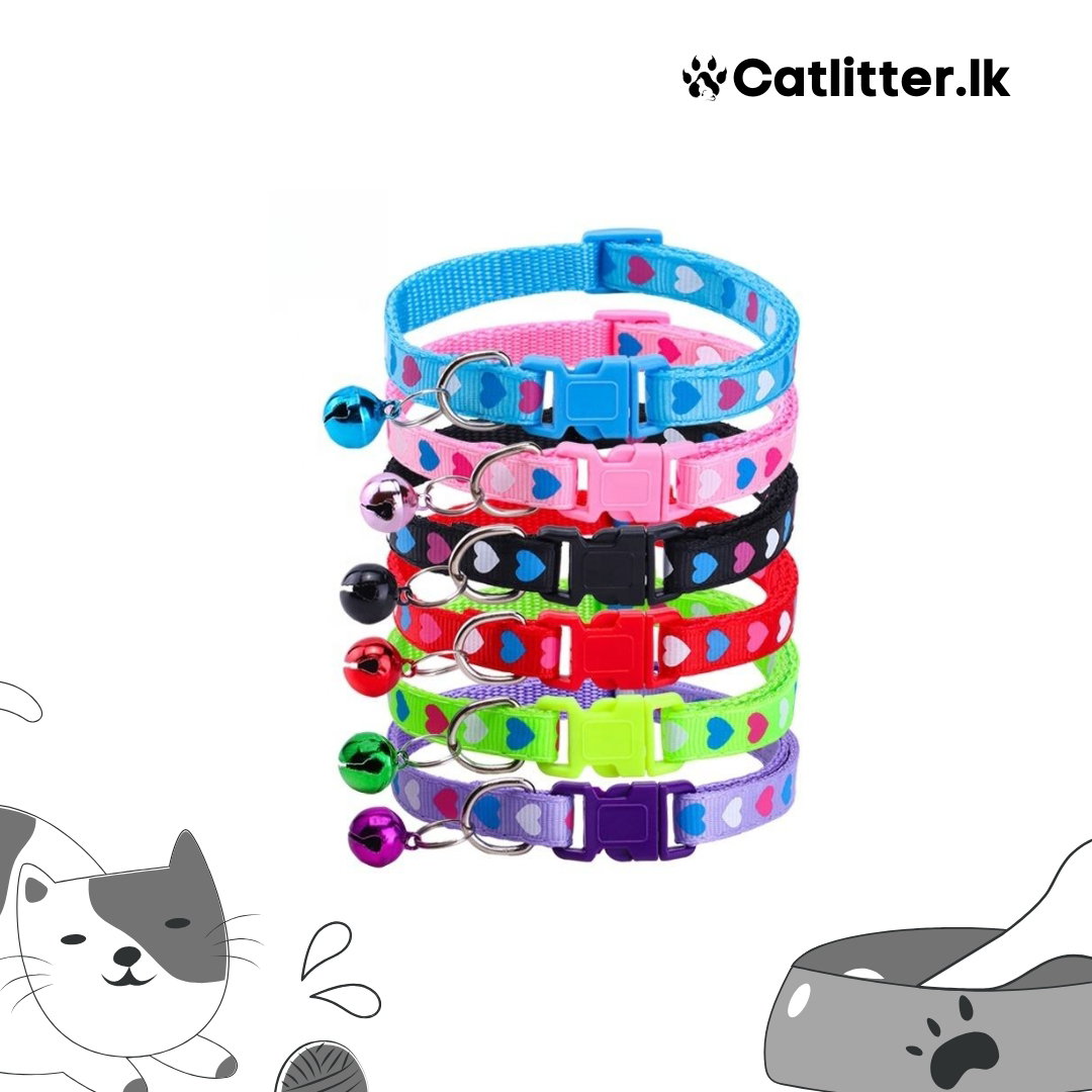 Heart Printed Cat Collar