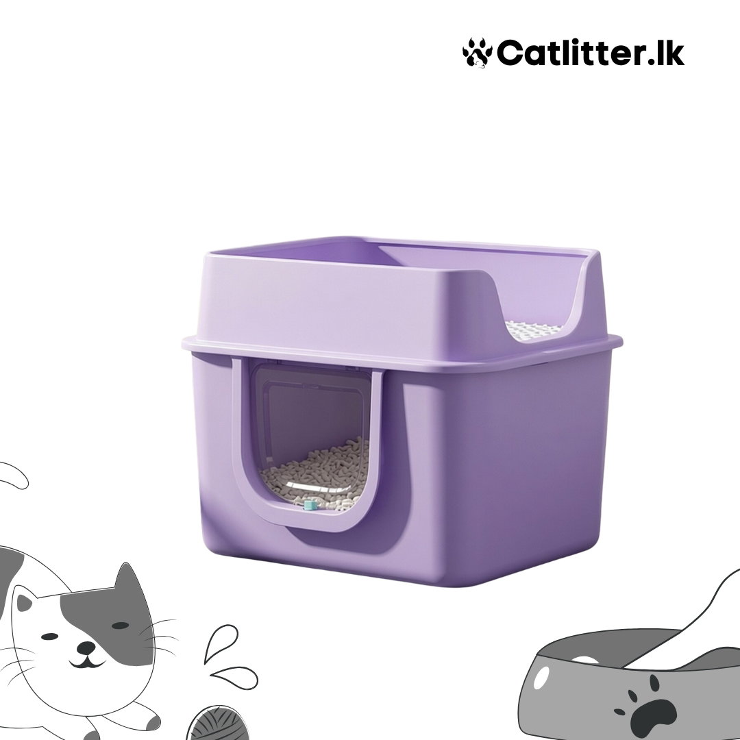 Large Fully Enclosed Cat Litter Box