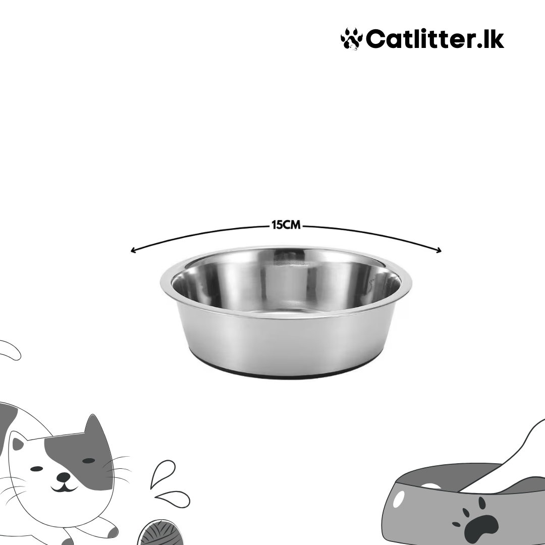 Nonslip Stainless Steel Bowl For pets