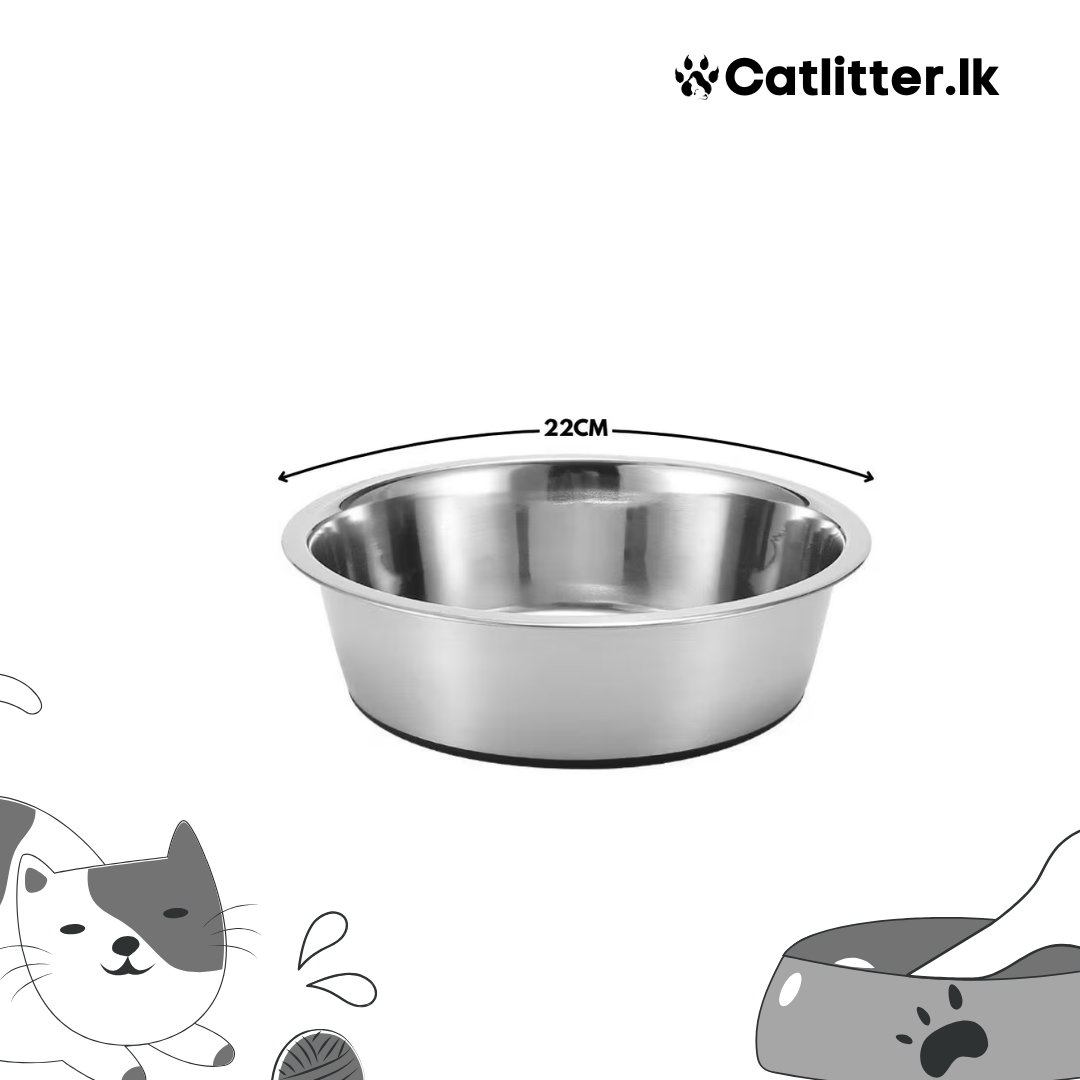 Nonslip Stainless Steel Bowl For pets