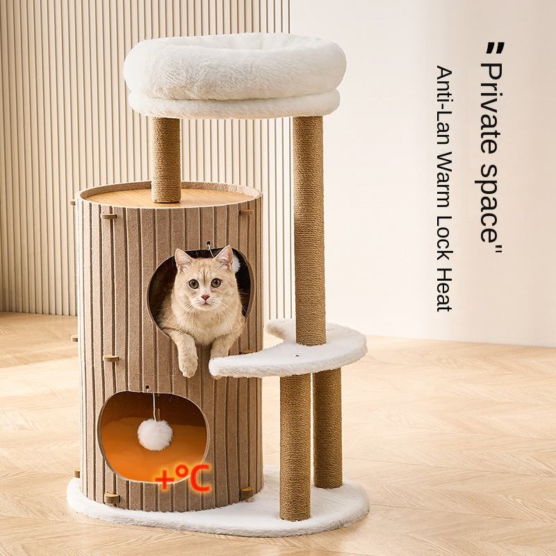 5-Level Felt Cat Tower with Sisal Posts