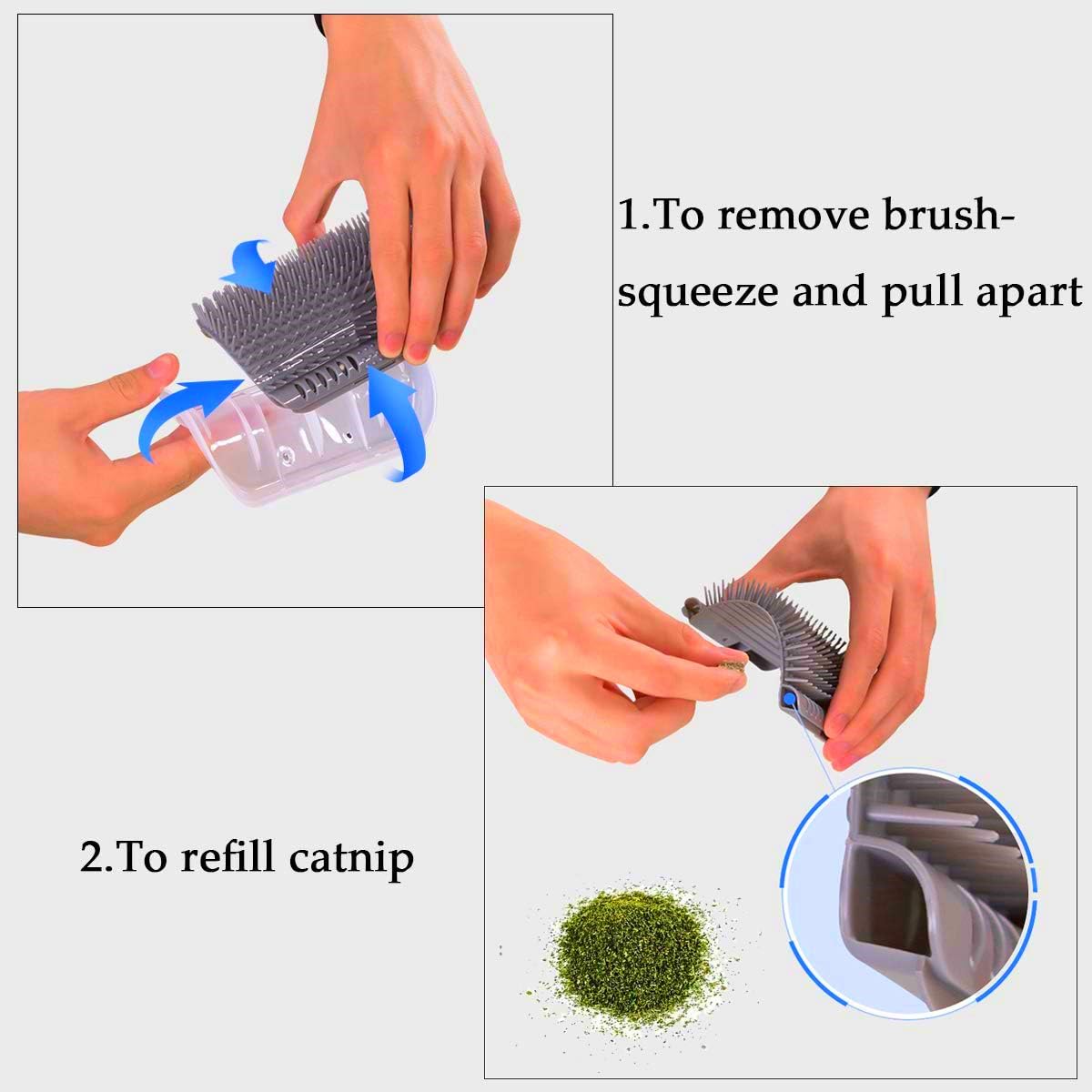 Cat Self Groomer with Catnip Pouch