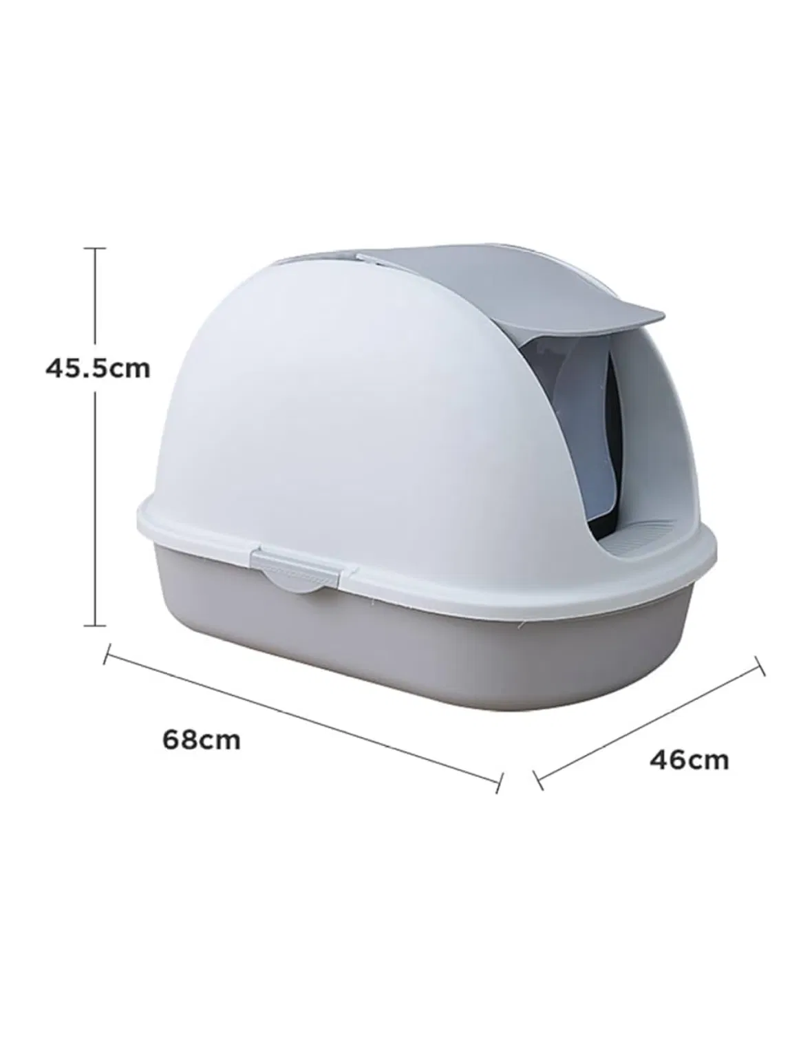 Flip Top Enclosed Cat Litter Box with Scoop