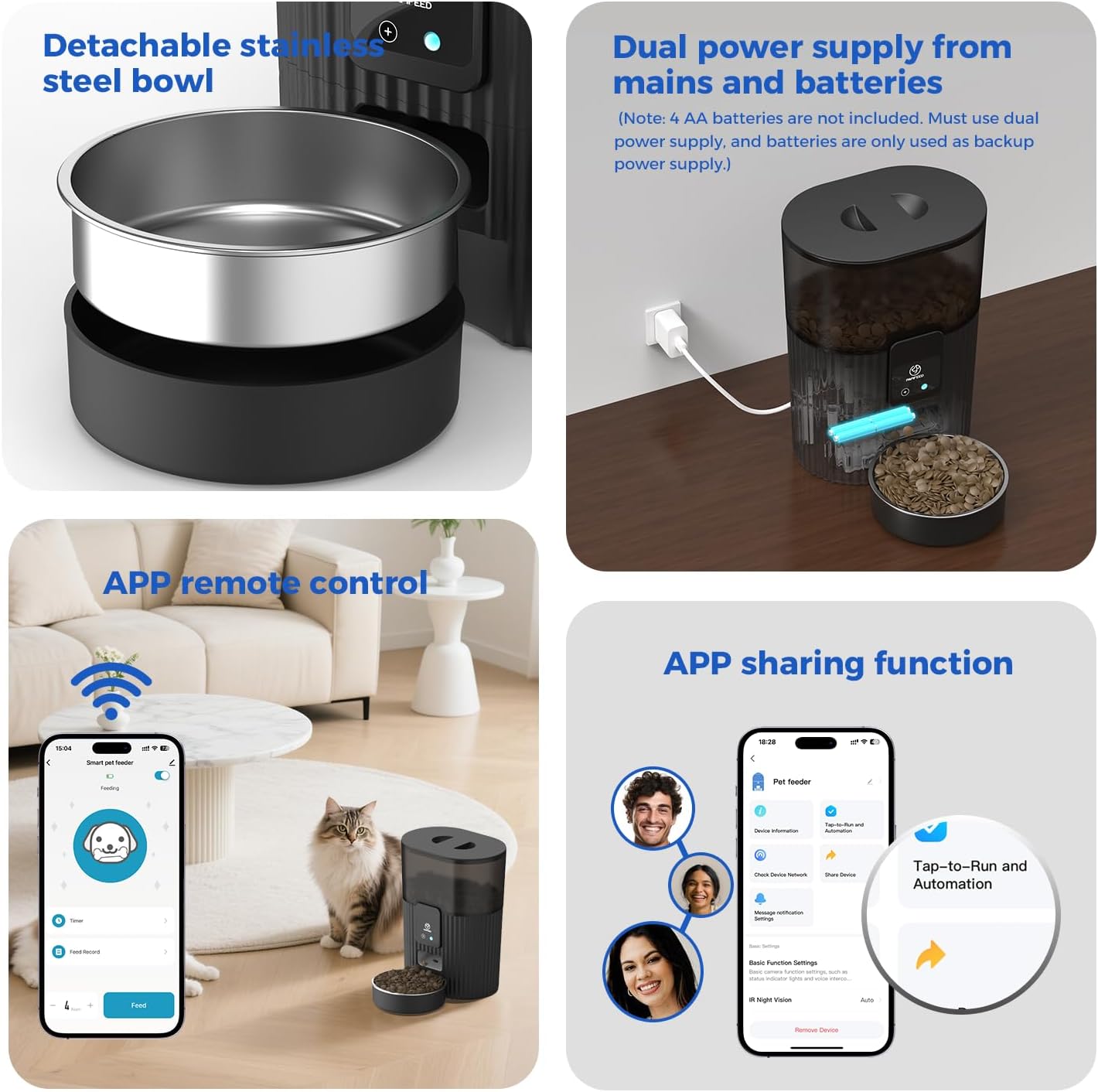 PAPIFEED Automatic Smart Pet Feeder For Cat & Dog