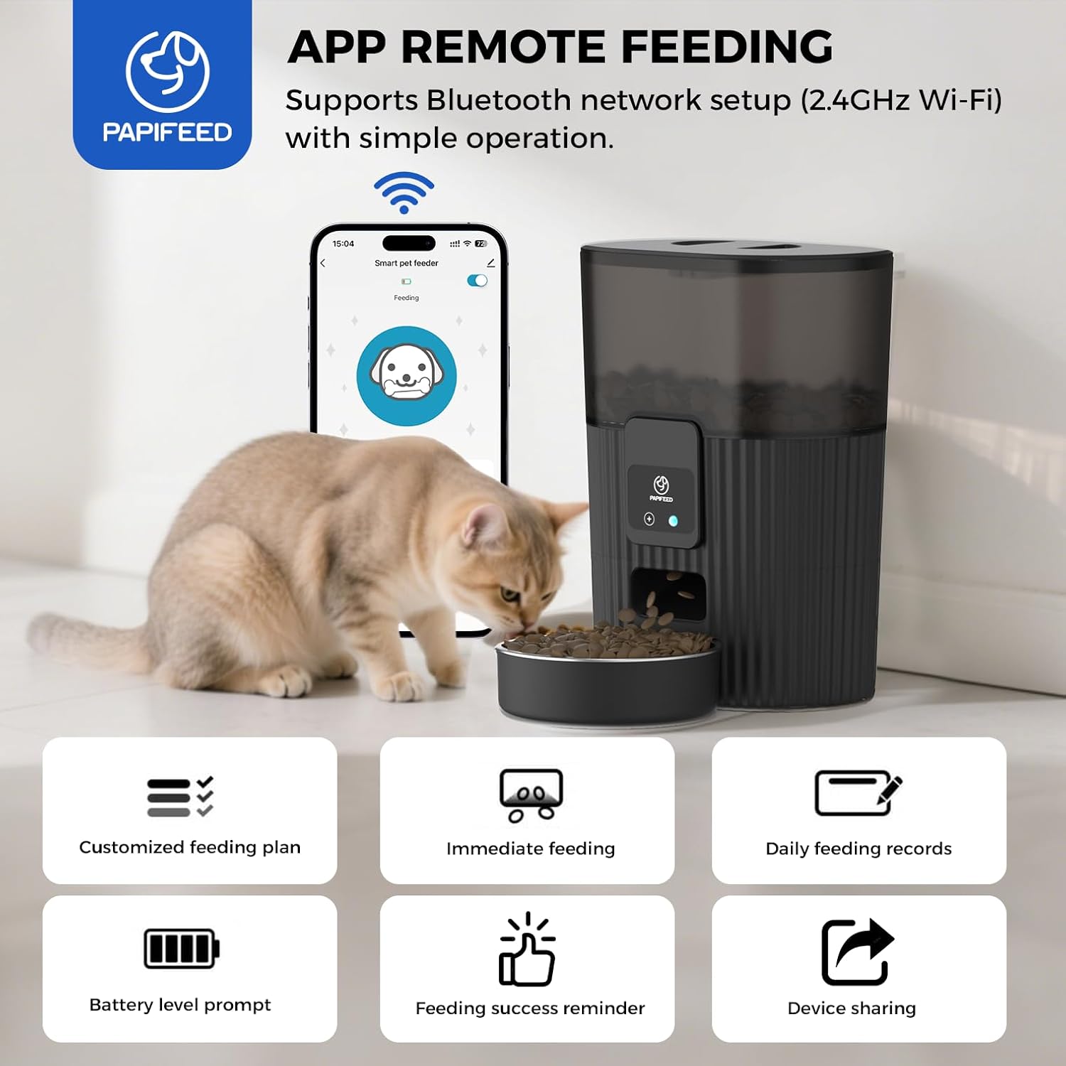 PAPIFEED Automatic Smart Pet Feeder For Cat & Dog
