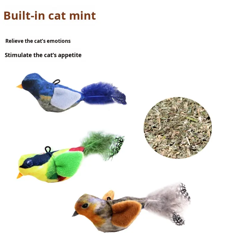 Cat Toys with Bird Sounds Flapping Cat Toy