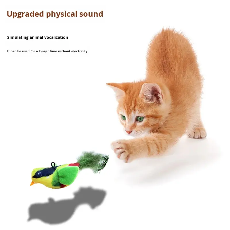 Cat Toys with Bird Sounds Flapping Cat Toy