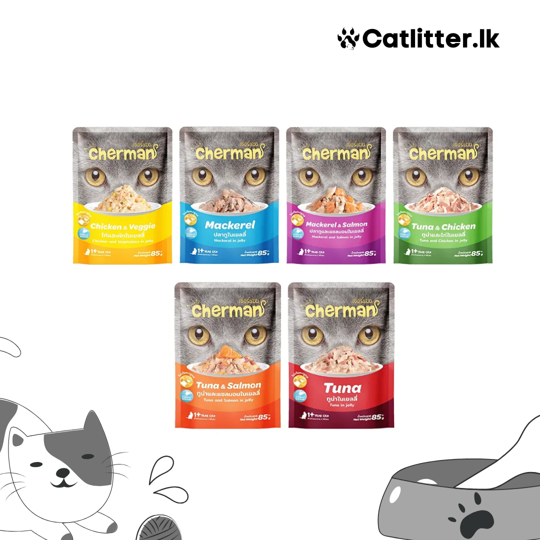 Cherman Wet Food Pouches for Adult Cats 85g