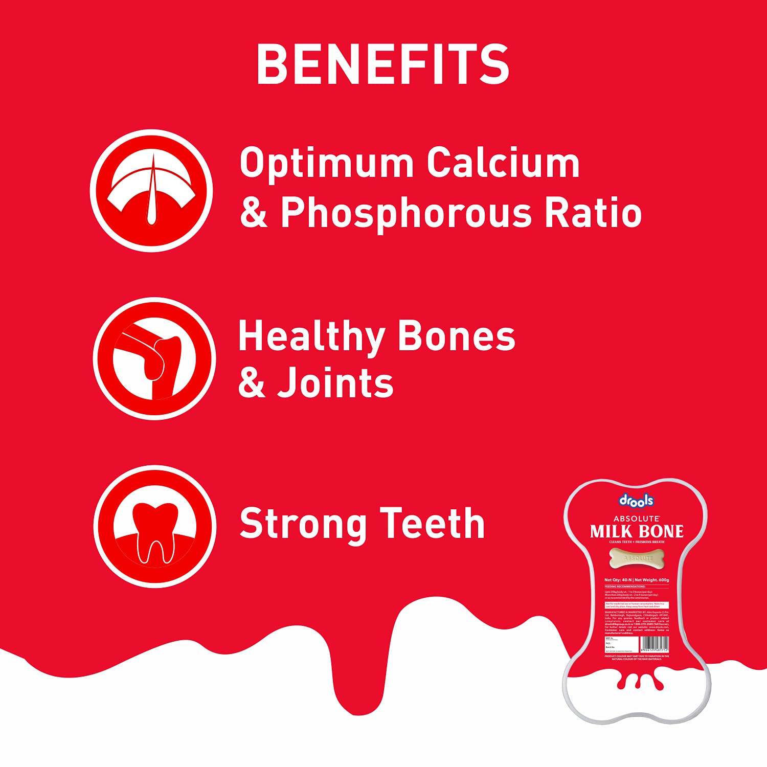 Drools Absolute Calcium Milk Bone For Pets