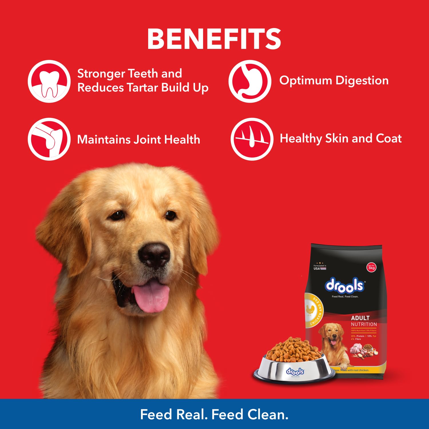 Drools Dry Food For Adult Dogs - Chicken & Egg