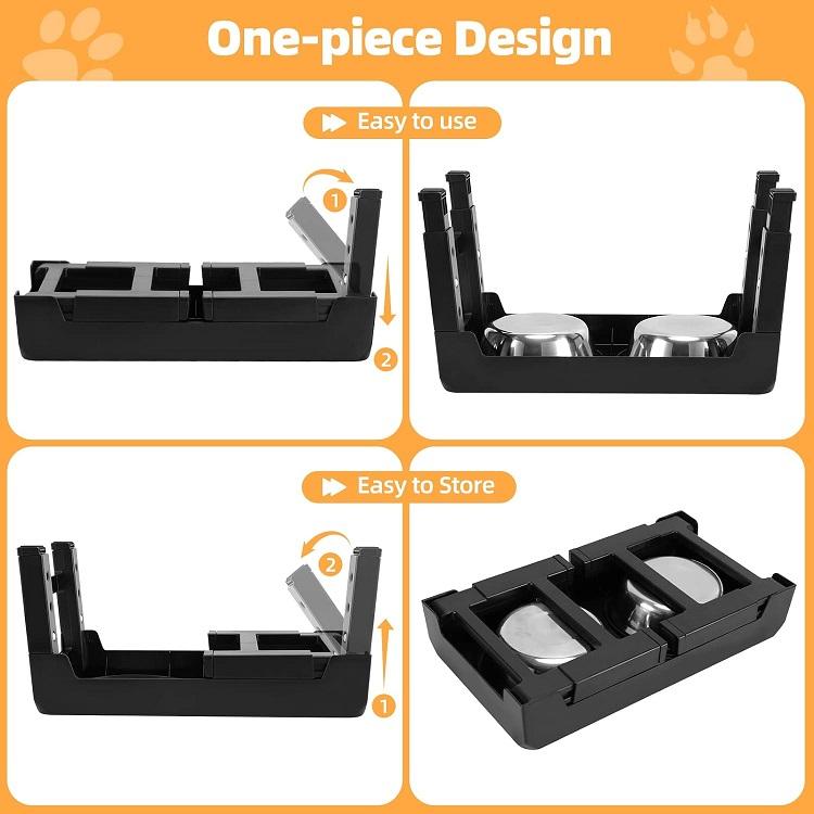 Elevated Food And Water Stainless Steel Bowls For Cats & dogs