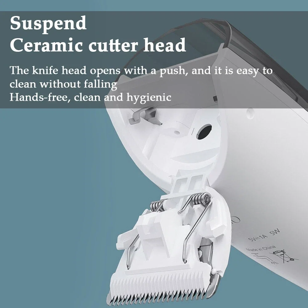 Hair Clipper Silent Vacuum Hair Trimmer for Pets
