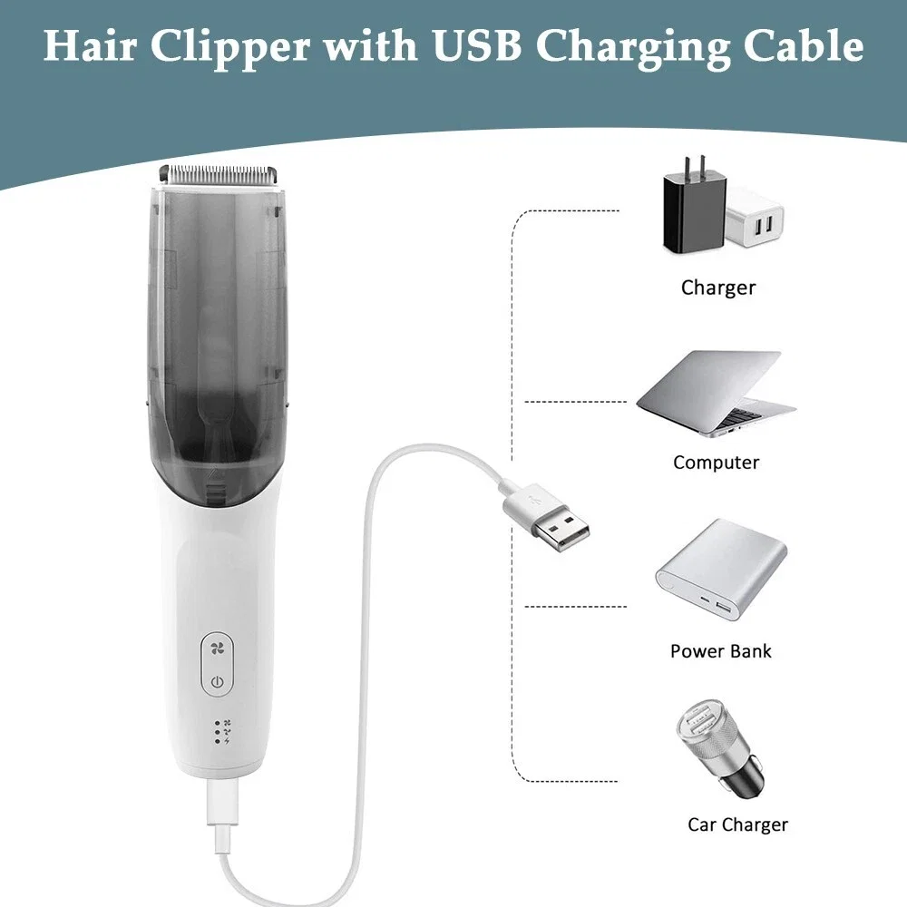 Hair Clipper Silent Vacuum Hair Trimmer for Pets