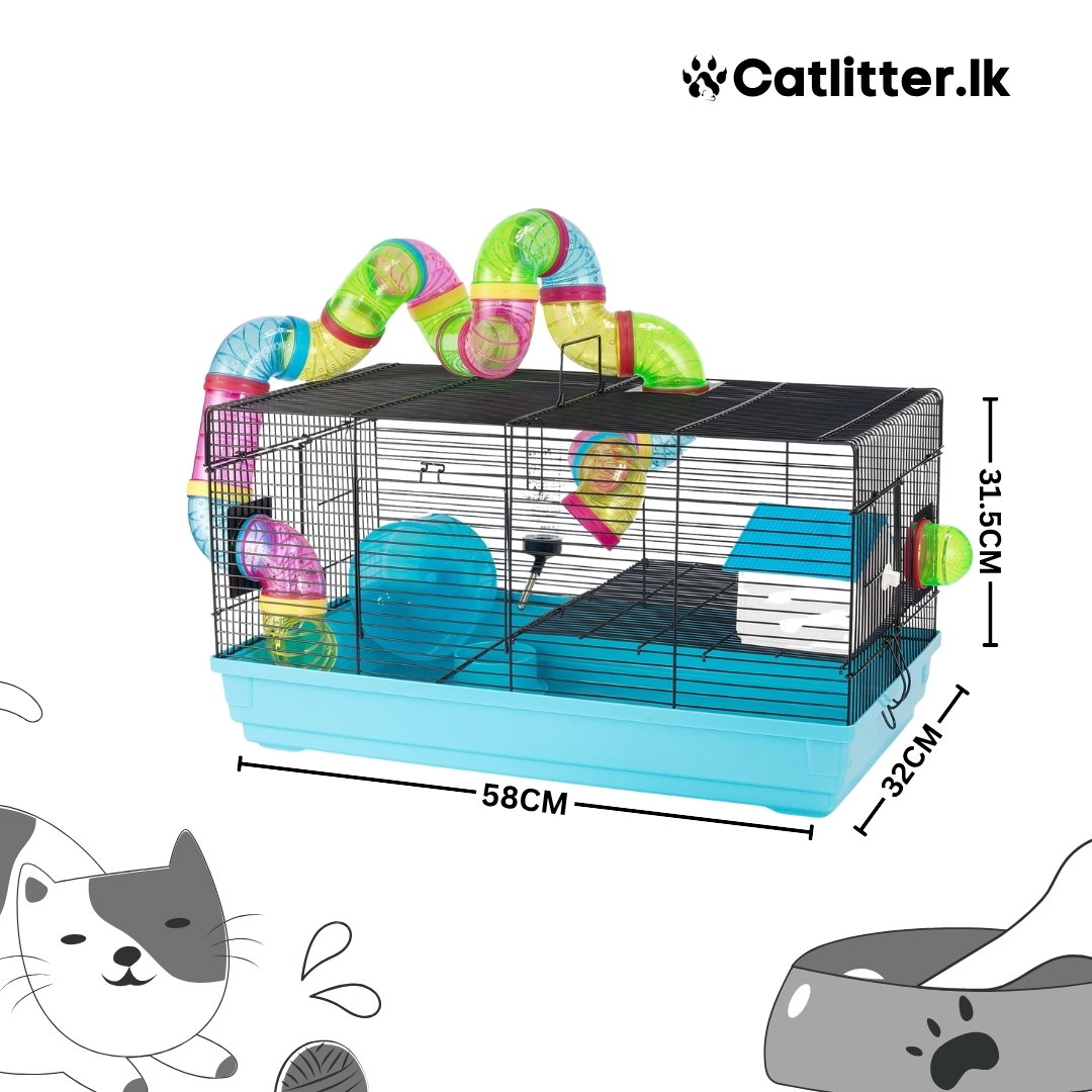 Hamster Cage Big (Size L58cm*H32cm*W32cm)