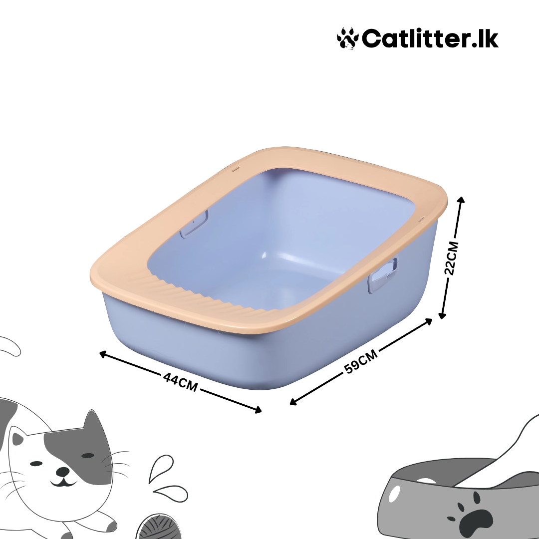 High Border & Splash Proof Cat Litter Box