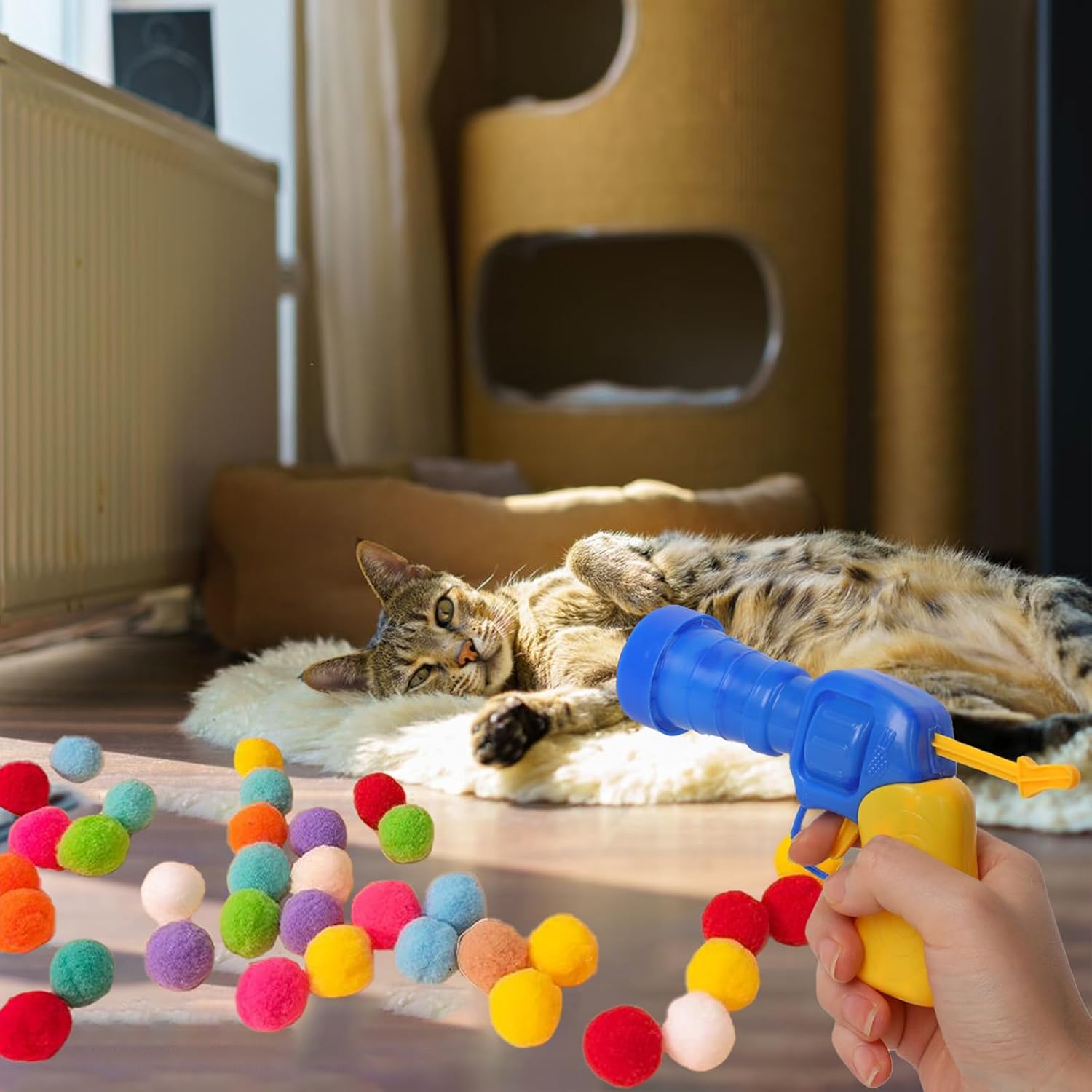 Interactive Gun Toy For Cats 30 Balls