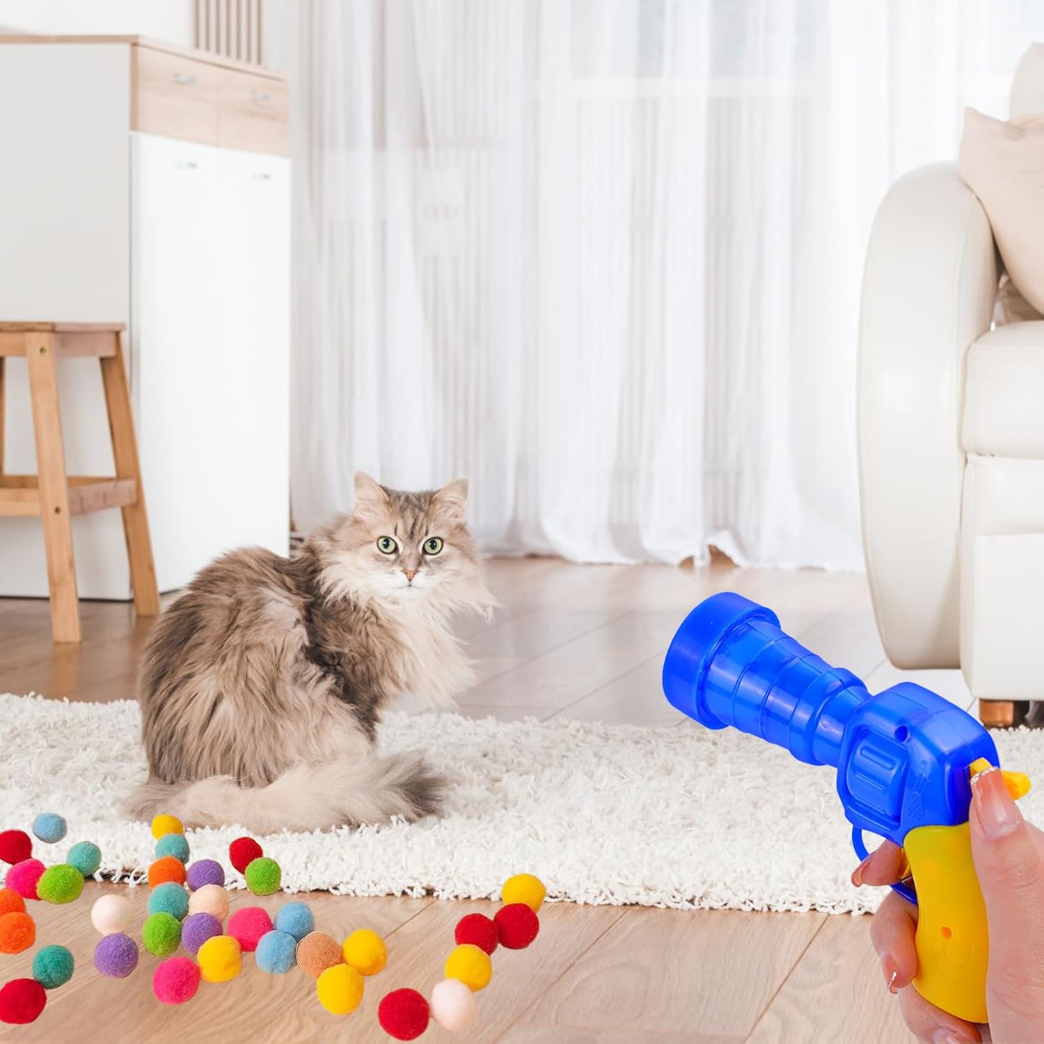 Interactive Gun Toy For Cats 30 Balls