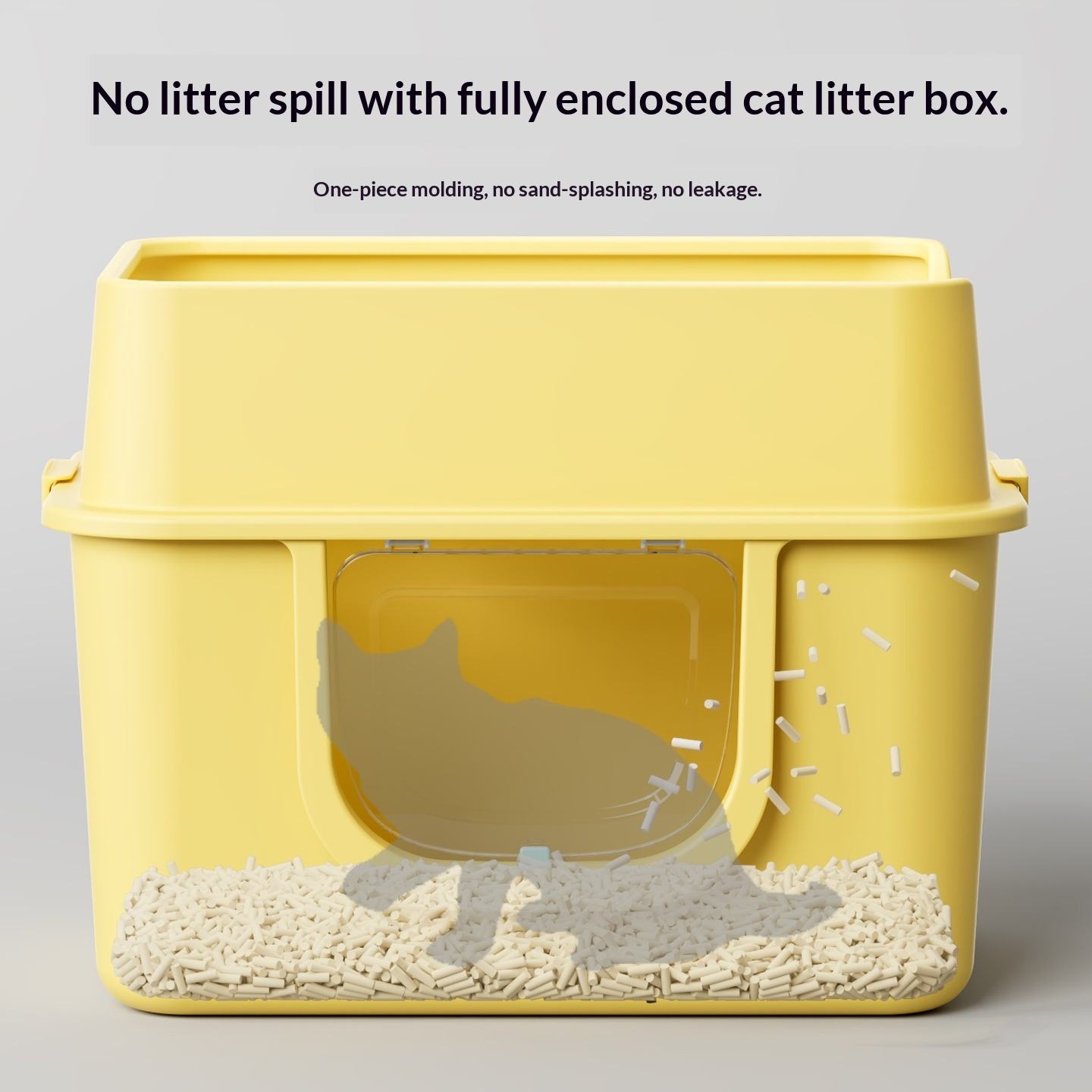 Large Fully Enclosed Cat Litter Box