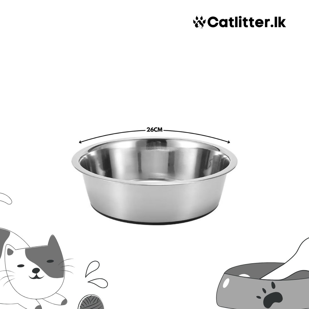 Nonslip Stainless Steel Bowl For pets