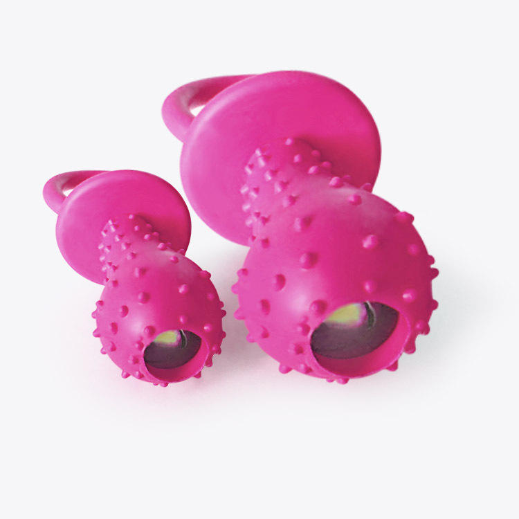 Pacifier-shaped rubber dog chew toy