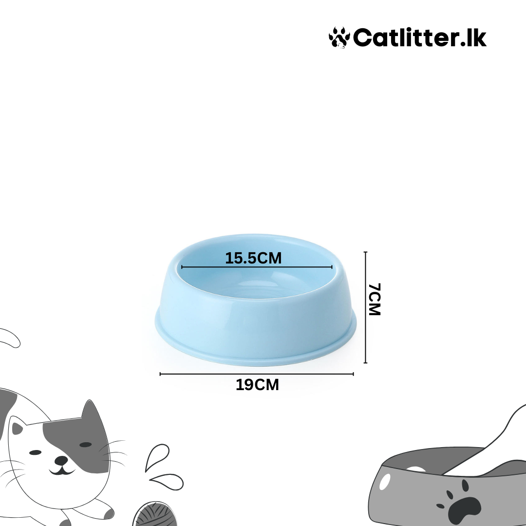 Plastic Food Bowl for Cats & Dogs