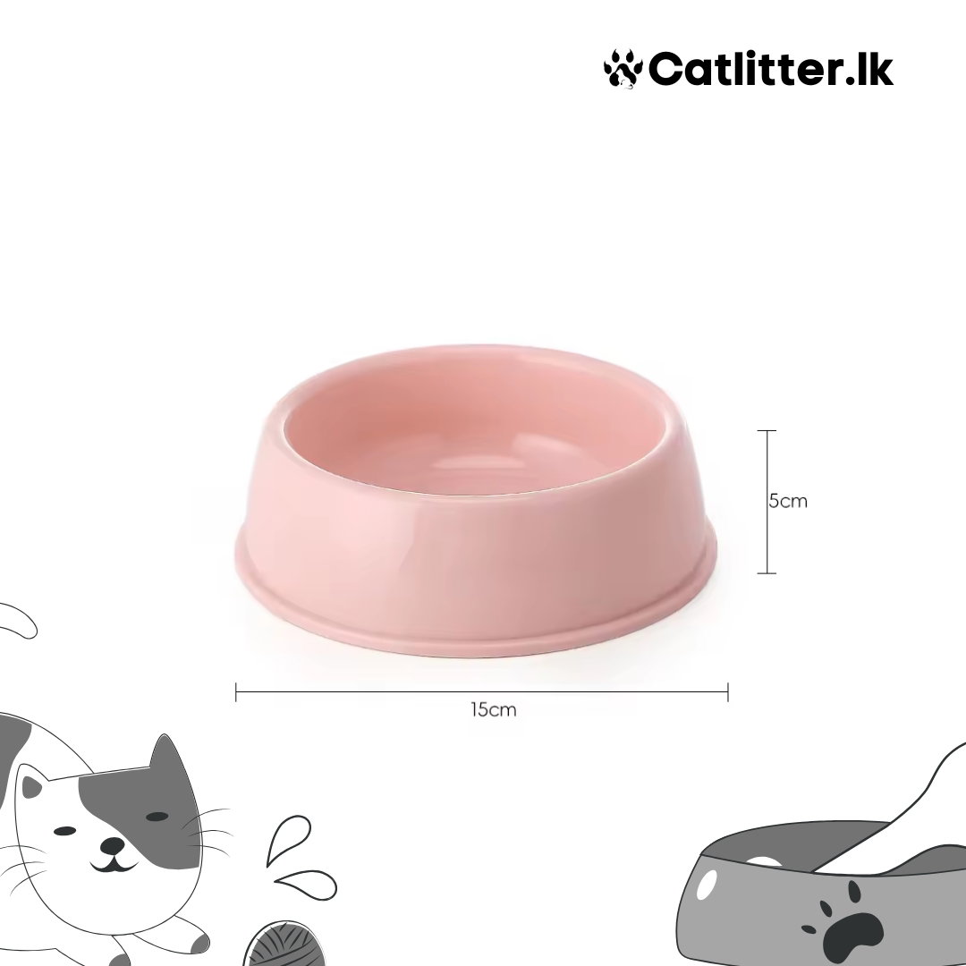 Plastic Food Bowl for Cats & Dogs