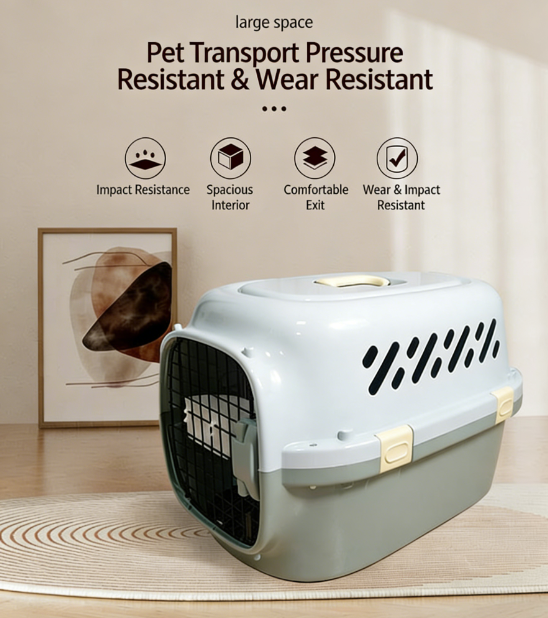 Portable & Airline Approved Pet Carrier Cage (58*42.3*37CM)