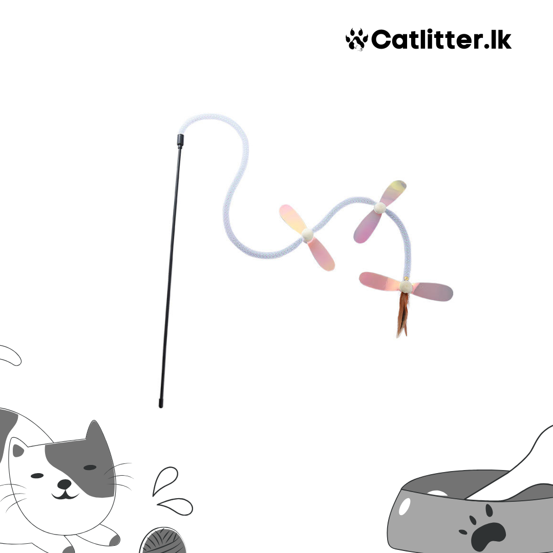 Rainbow Fluffy Long Plush Snake Funny Cat Stick Toy- CT018