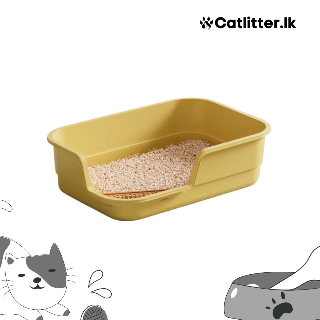 Splash Proof Semi Enclosed Cat Litter Box