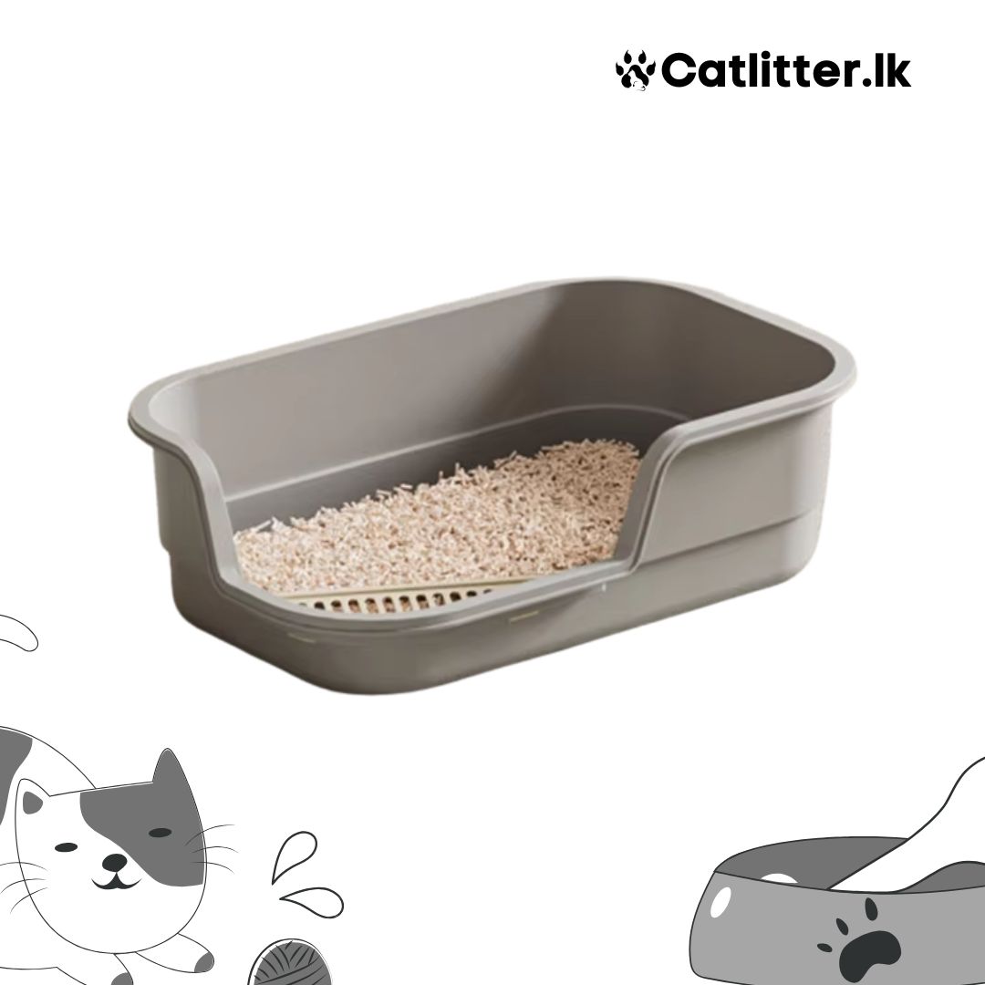 Splash Proof Semi Enclosed Cat Litter Box