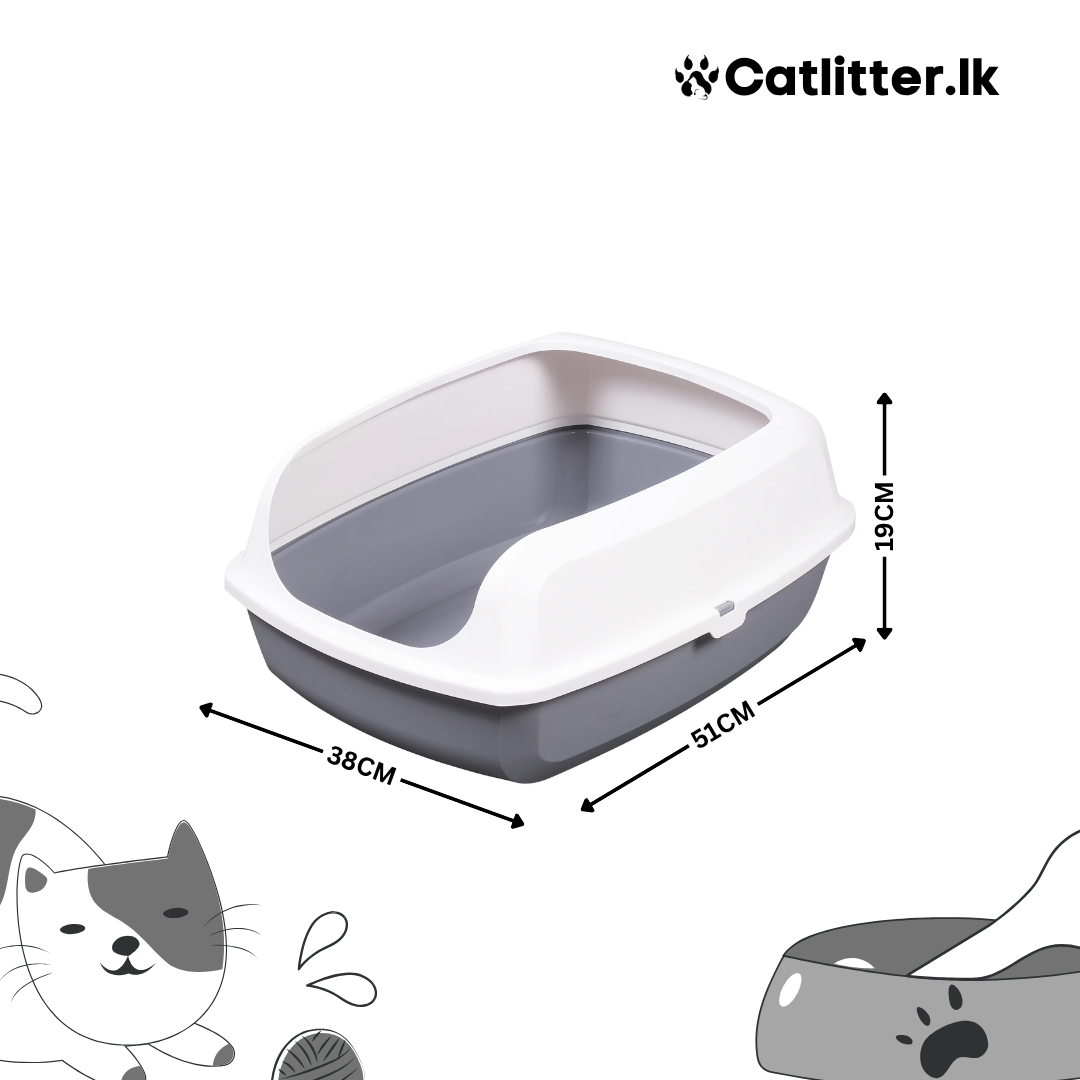 Top Bottom Detachable Semi-Enclosed Cat Litter Tray