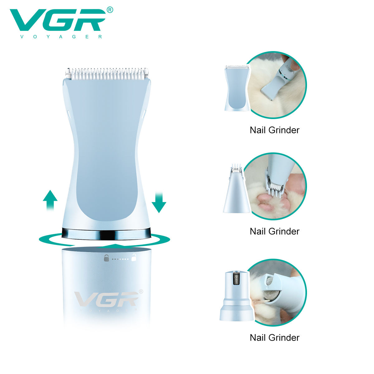 VGR V-205 Professional Pet Grooming Trimmer Kit