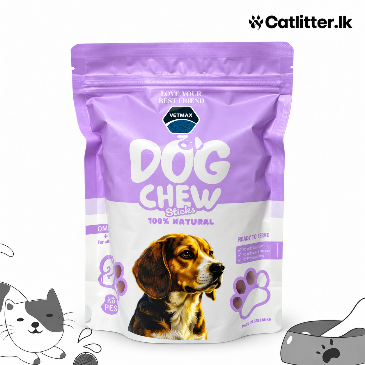VETMAX Dog Chew Sticks (Colour)