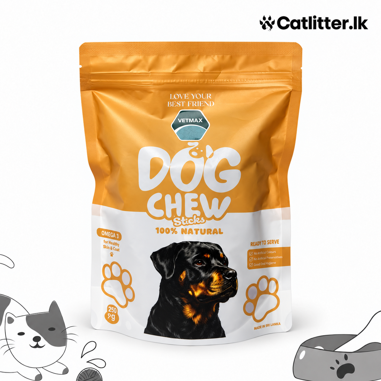 VETMAX Dog Chew Sticks (Colour)